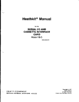 Heathkit H-8-5 - Manual 